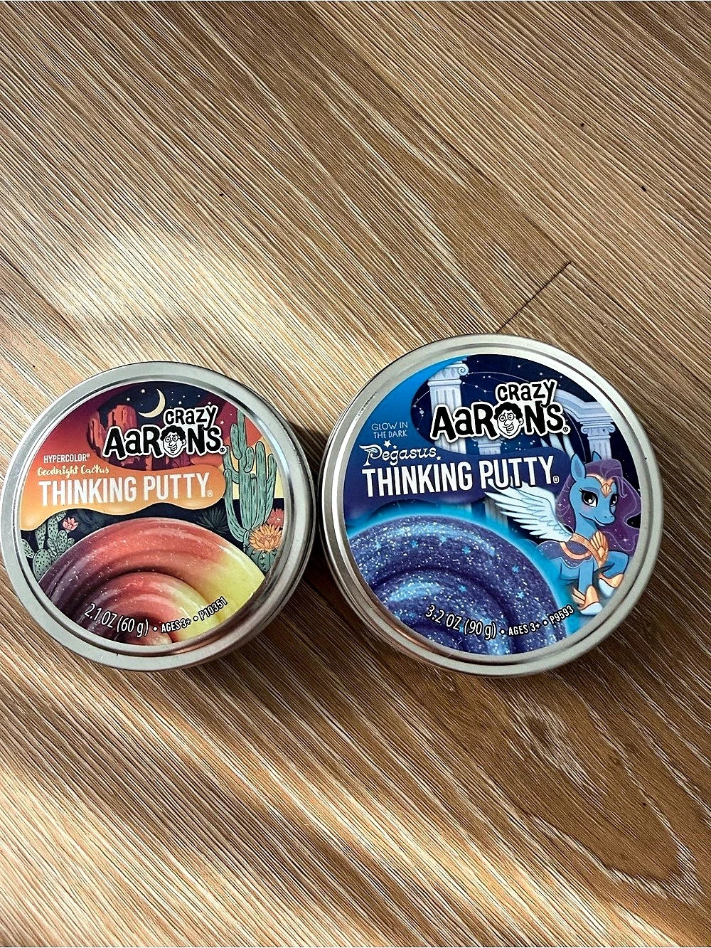 Crazy Aaron's Goodnight Cactus & Pegasus Thinking Putty Bundle Set
